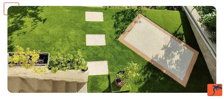 Réalisation de gazon synthétique